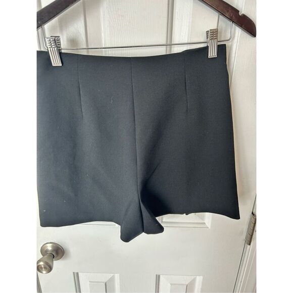 Zara Mini skort with a high waist Invisible back zip closure size M black - Picture 4 of 8